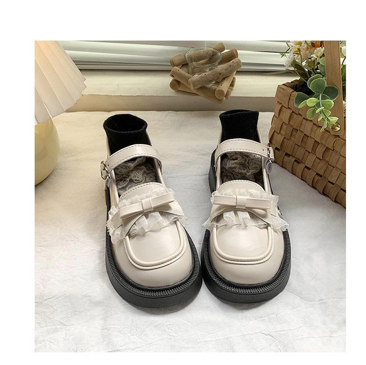 Shoes Bow Mary Jane Platform