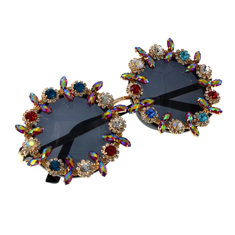 Floral Sunglasses Rhinestone