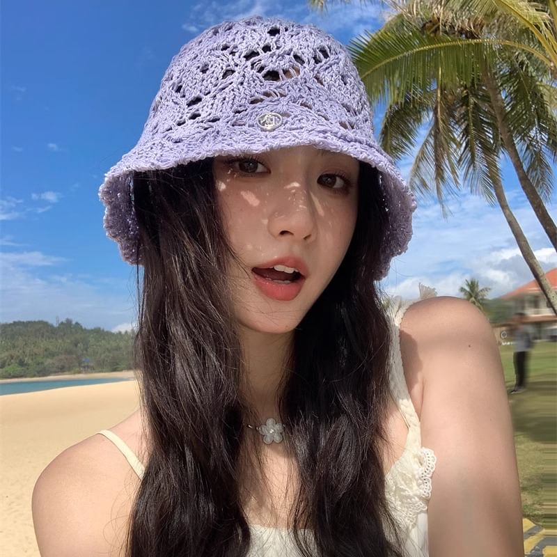 Crochet Bucket Hat Straw