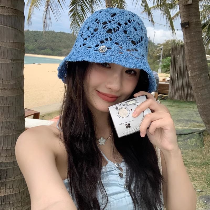 Crochet Bucket Hat Straw