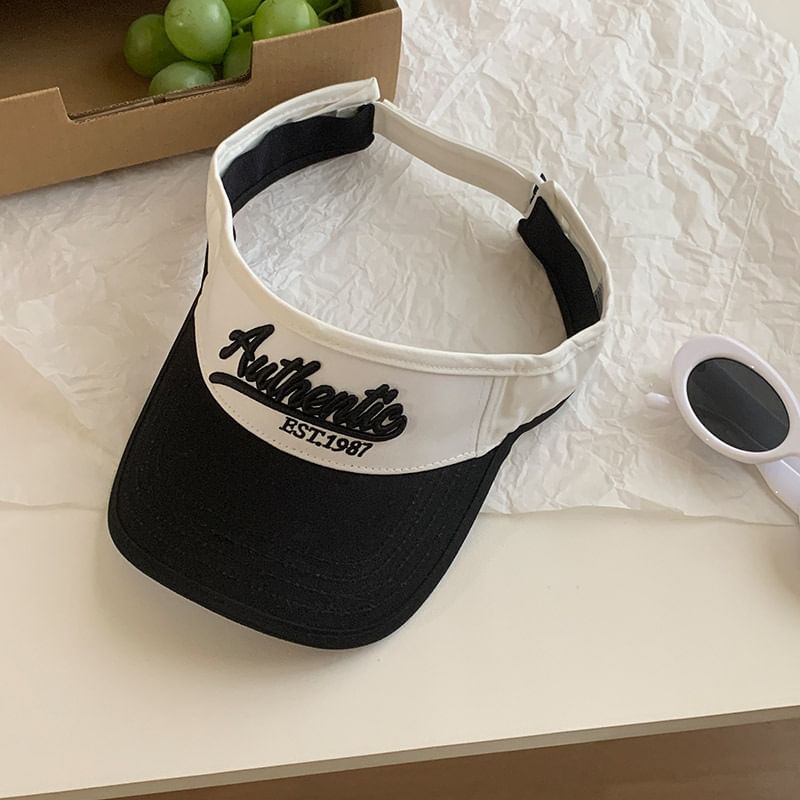 Wholesale Sample Lettering Embroidered Two-Tone Sun Visor