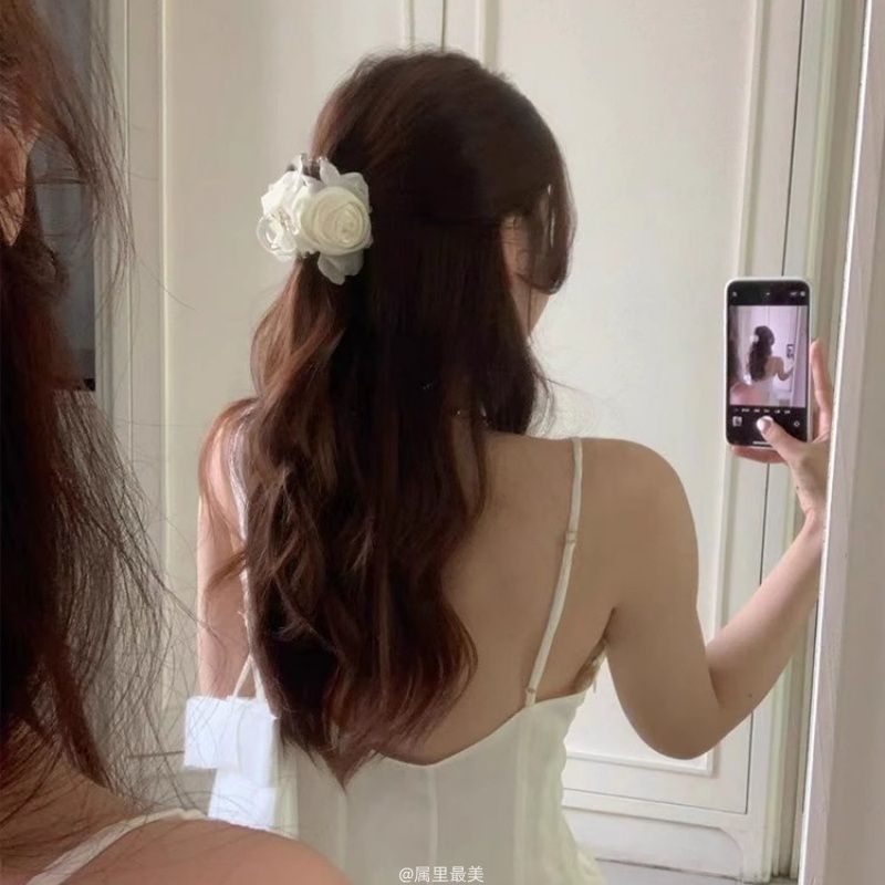 Flower Hair Claw Fabric