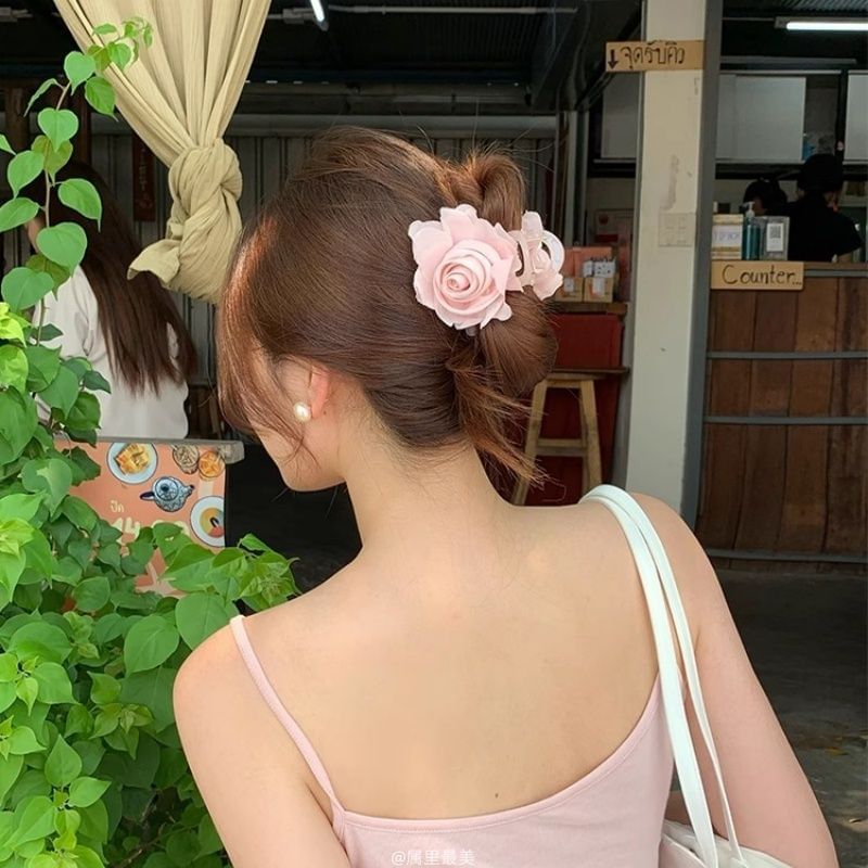 Flower Hair Claw Fabric