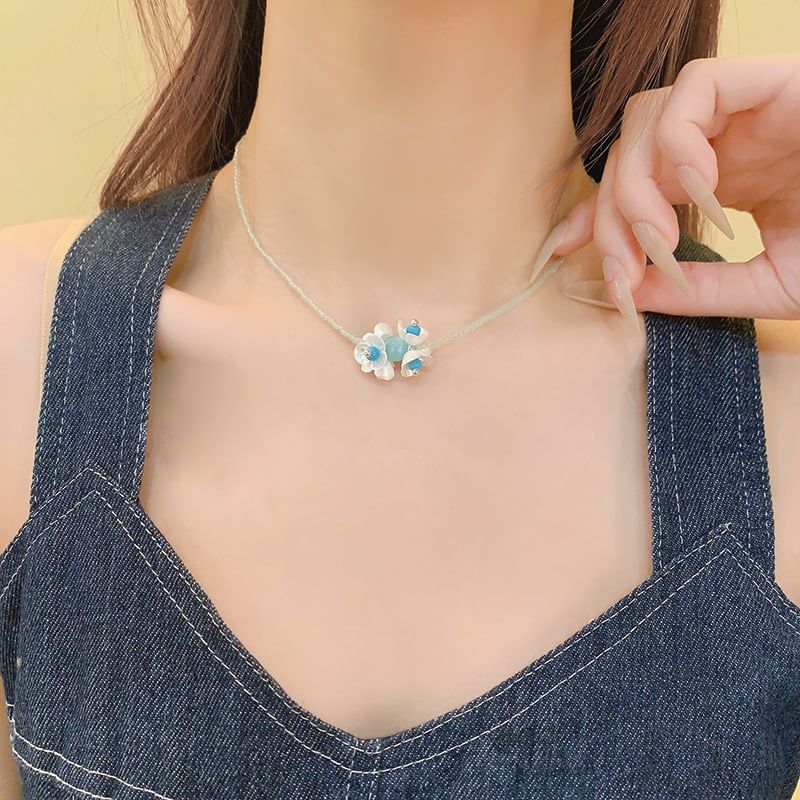 Beaded Necklace Drop / Earring Floral