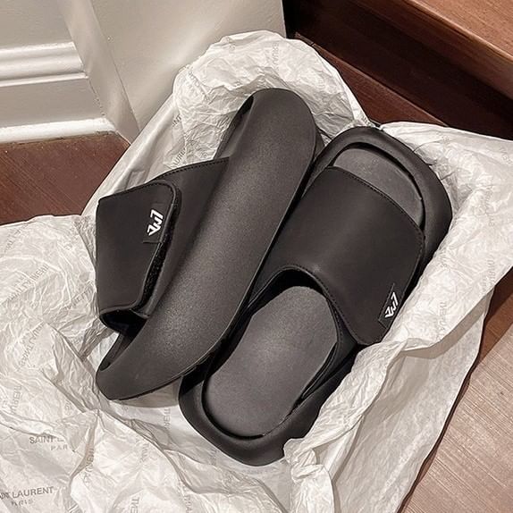 Adhesive Strap Sandals Platform