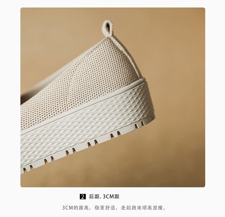 Sample Faux Pearl Platform Slip-Ons