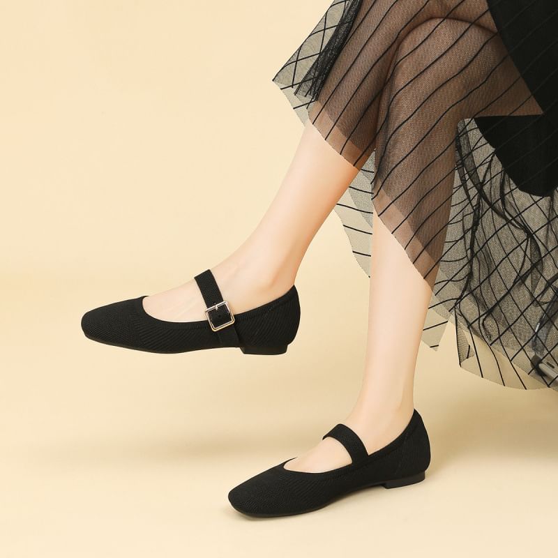 Square Toe Mary Jane Shoes