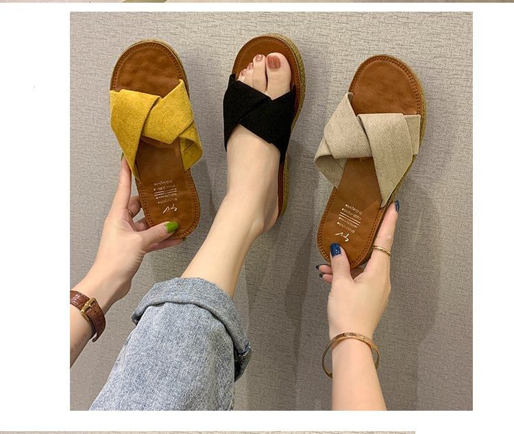 Sandals Criss Cross Slide