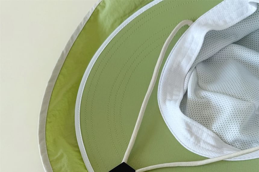 Hat Contrast Hiking Trim Plain Bucket