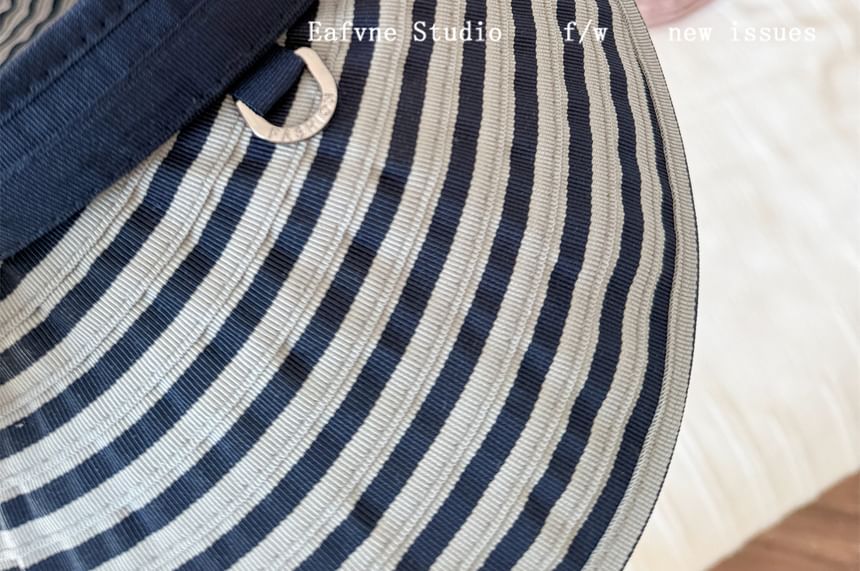 Striped Visor Brim Wide