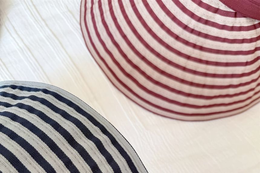 Striped Visor Brim Wide