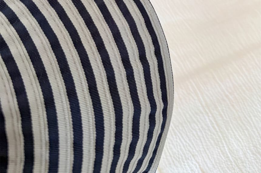 Striped Visor Brim Wide