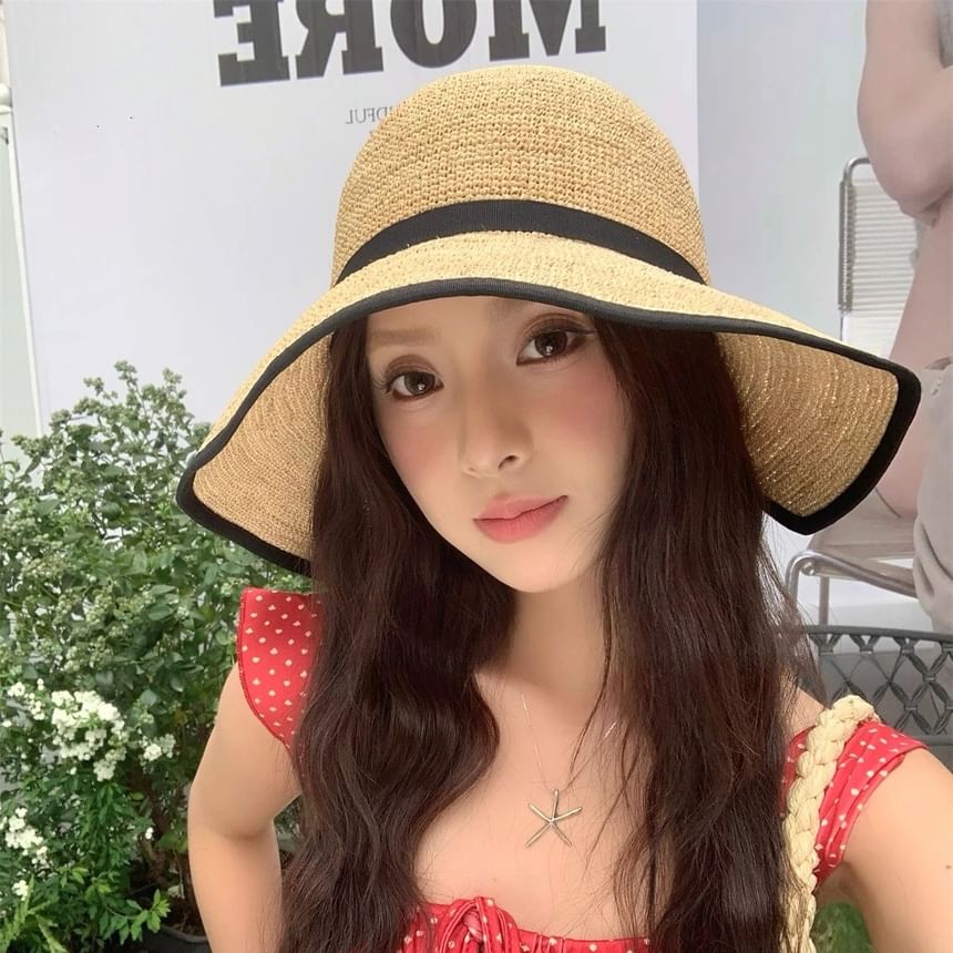 Cloche Two Straw Tone Hat