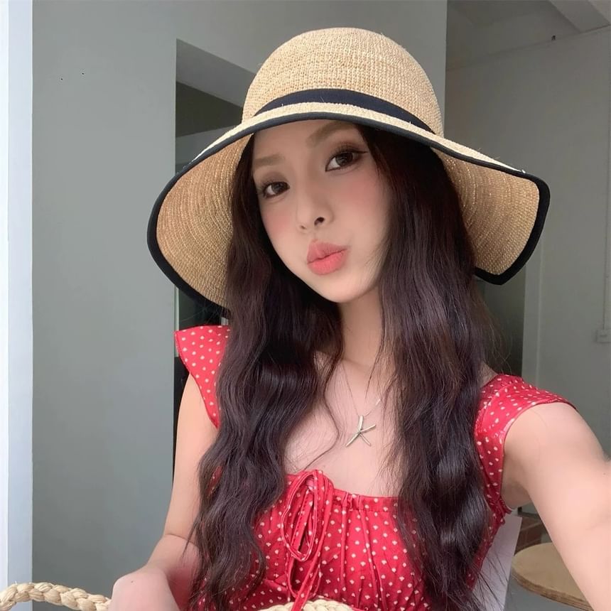Cloche Two Straw Tone Hat