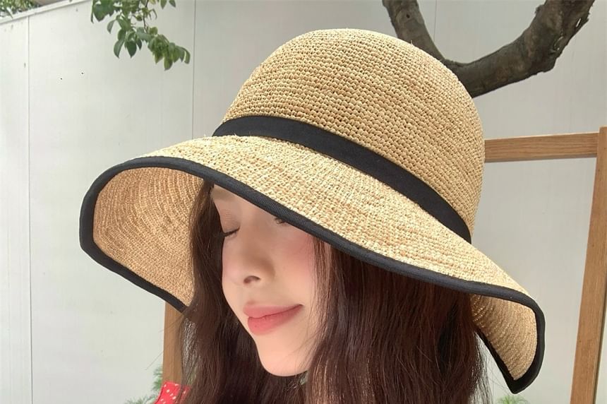 Cloche Two Straw Tone Hat