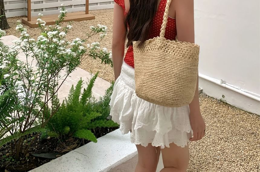 Cloche Two Straw Tone Hat