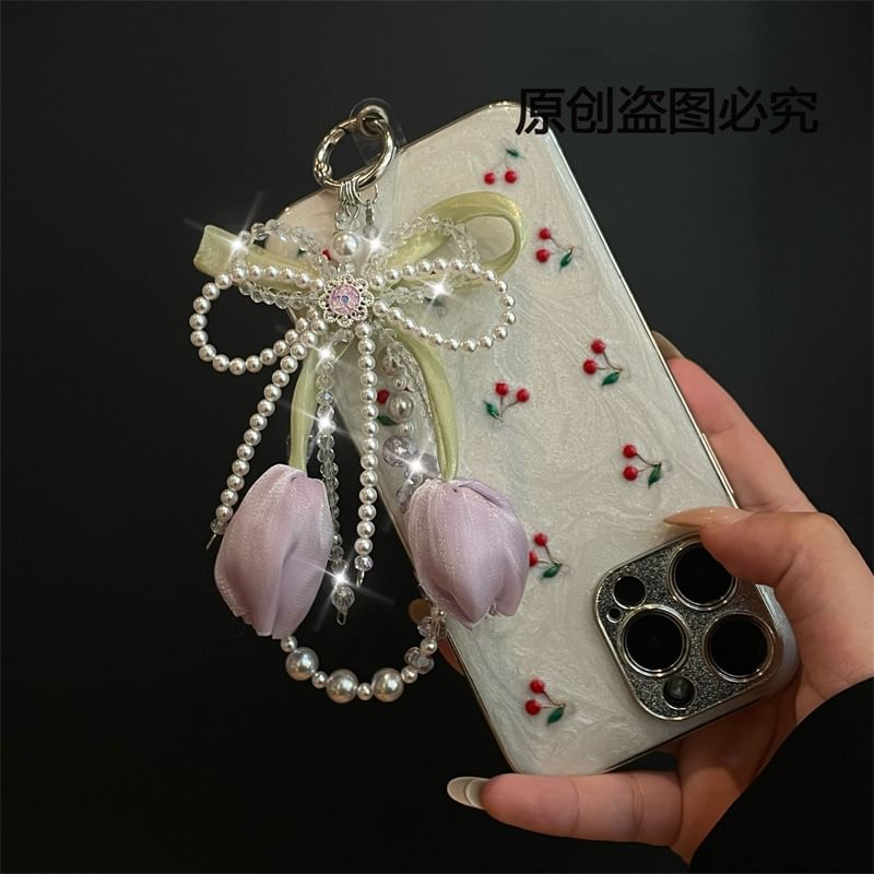 Pearl with Faux Phone Lanyard Pad