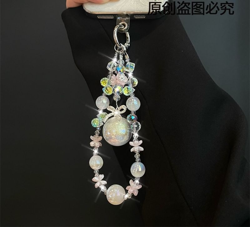 Lanyard Faux Phone Pad Pearl with