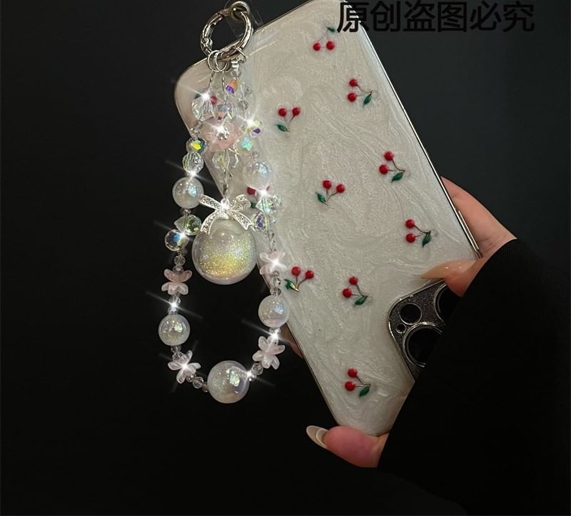Lanyard Faux Phone Pad Pearl with