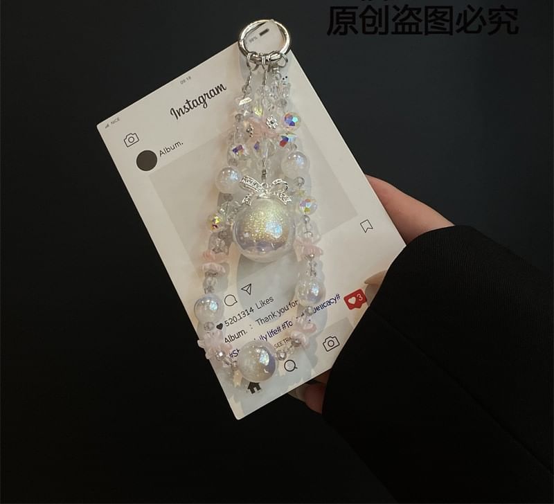 Lanyard Faux Phone Pad Pearl with