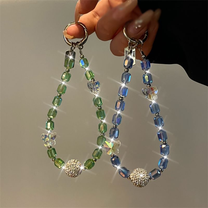 Phone Beaded Butterfly Lanyard