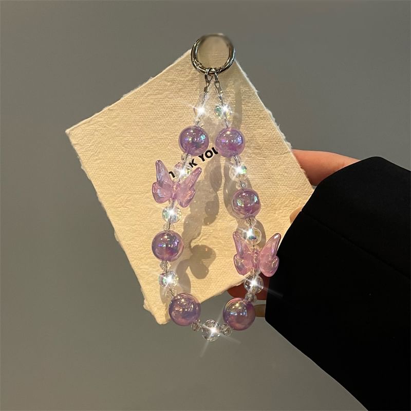 Lanyard Beaded Butterfly Phone