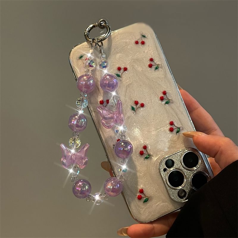 Lanyard Beaded Butterfly Phone
