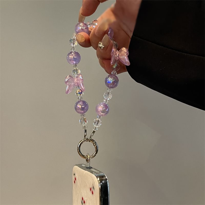 Lanyard Beaded Butterfly Phone