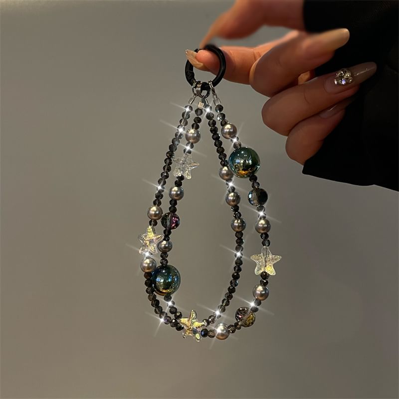 Star Lanyard Pearl Faux Phone