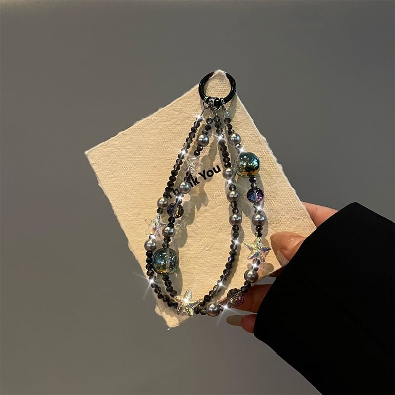 Star Lanyard Pearl Faux Phone