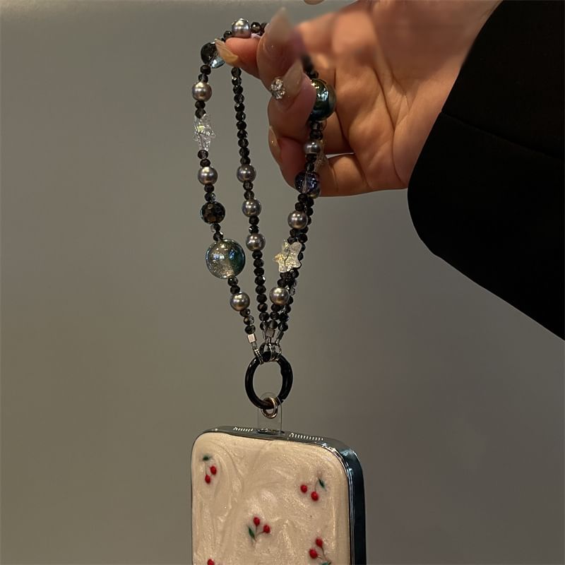 Star Lanyard Pearl Faux Phone