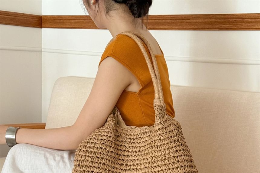 Bag Tote Straw Plain