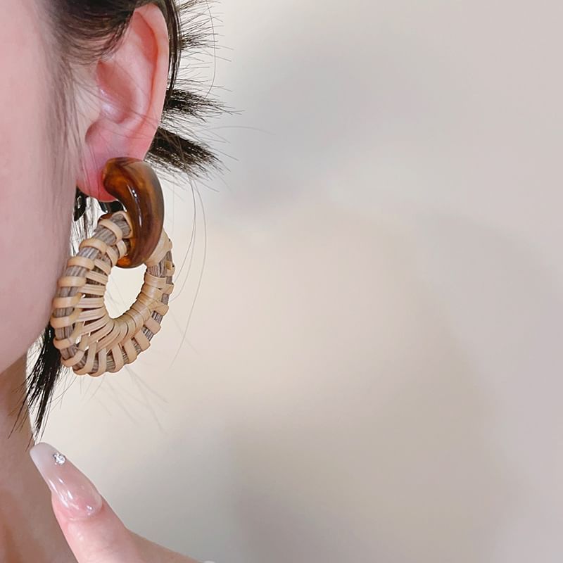 Earring Hoop Drop Woven