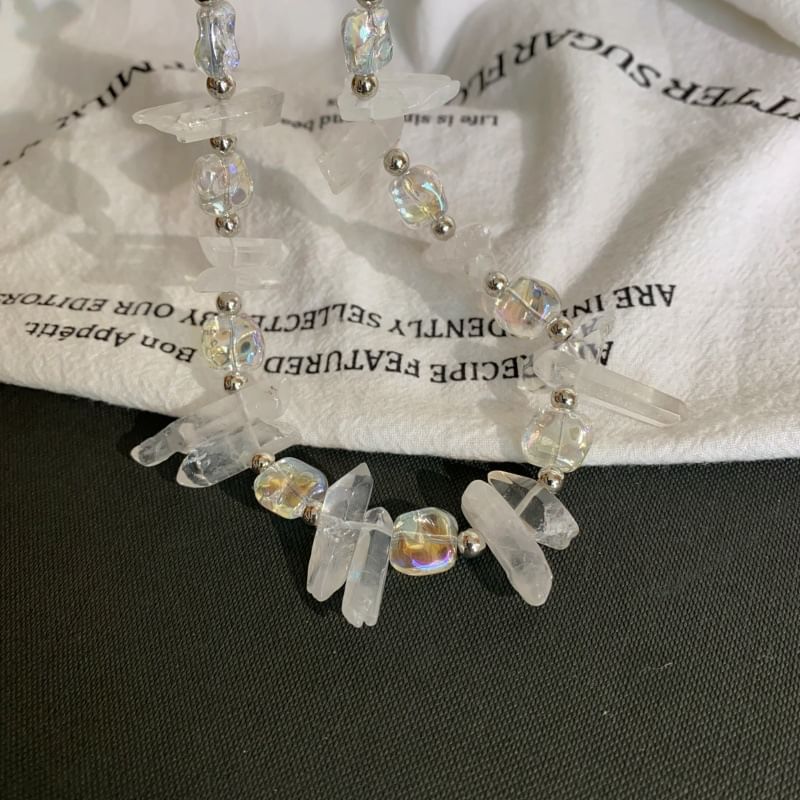 Faux Necklace Crystal Bead