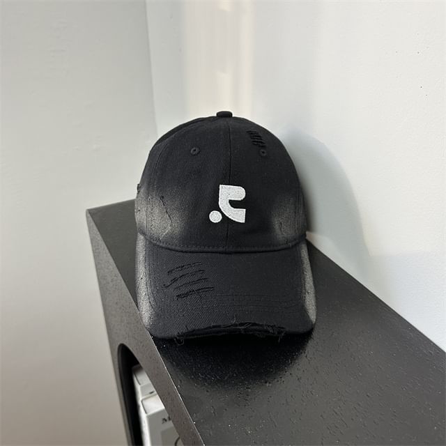 Baseball Cap Distressed Embroidered