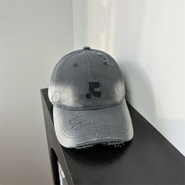 Baseball Cap Distressed Embroidered