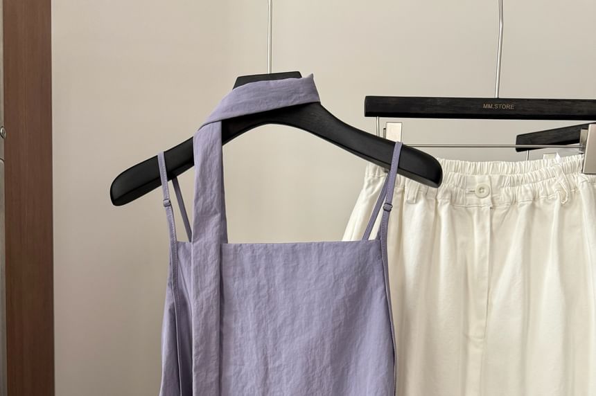 Square Plain Cami Neck Top