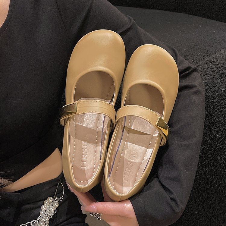 Shoes Mary Leather Jane Faux