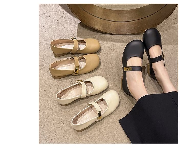 Shoes Mary Leather Jane Faux