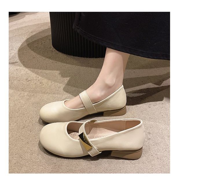 Shoes Mary Leather Jane Faux