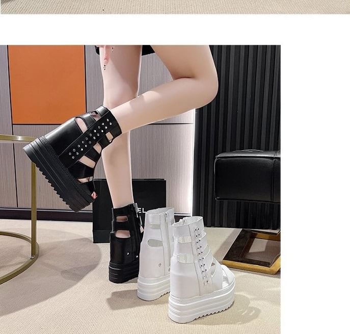 Studded Sandals Gladiator Platform
