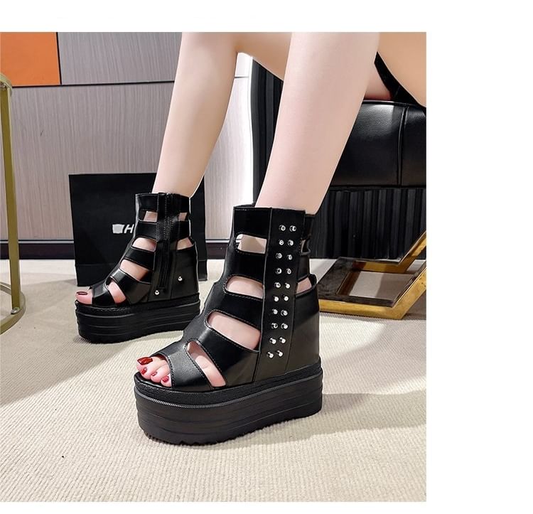 Studded Sandals Gladiator Platform