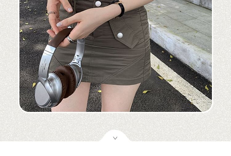 Short-Sleeve Top Tone Two-Piece Mock Two