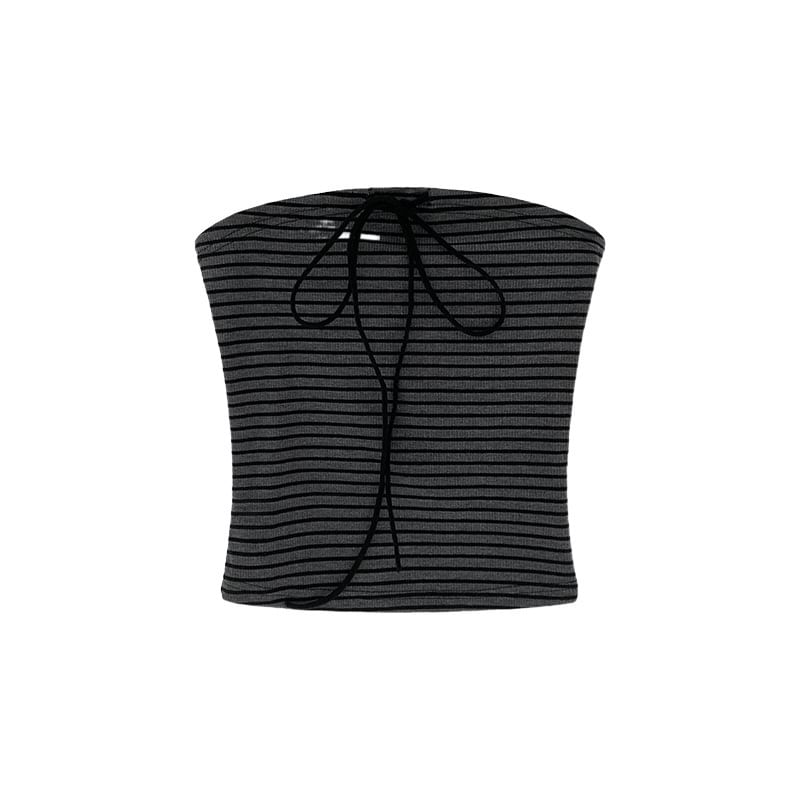 Tube Top Striped Crop