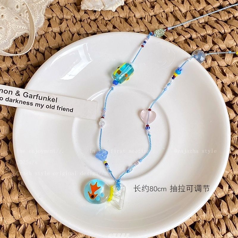 Necklace Resin String Goldfish