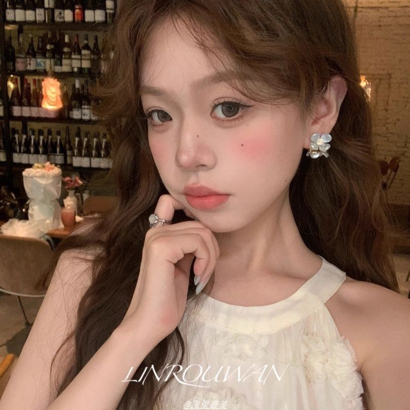 Earring Acrylic Alloy Stud Floral