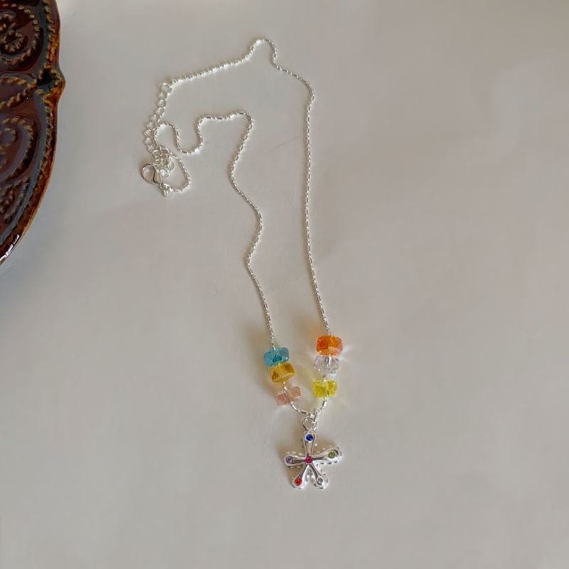 Pendant Crystal Choker Faux Star Alloy