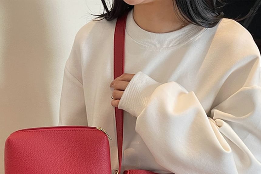 Pouch Faux Bag Shoulder Leather With