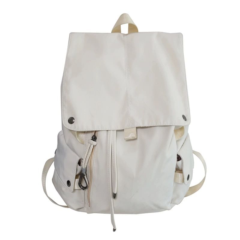 Nylon Plain Backpack Drawstring