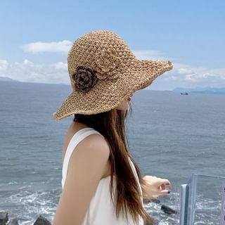 Sample Flower Straw Sun Hat